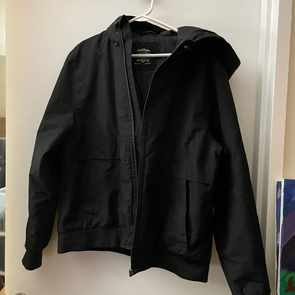 xios new york Men's Black Hooded Jacket xl